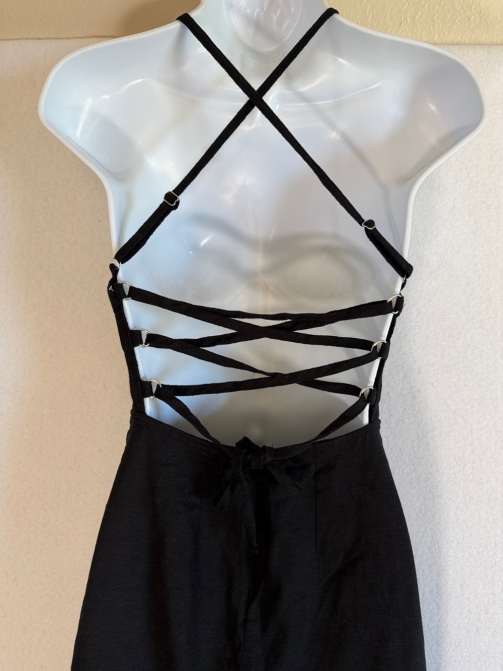 NWT wild fable Black Strapless Linen Blend Midi Sundress - Picture 5 of 9